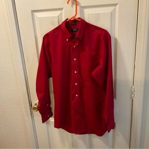 IZOD Men's Red Button-Down Shirt